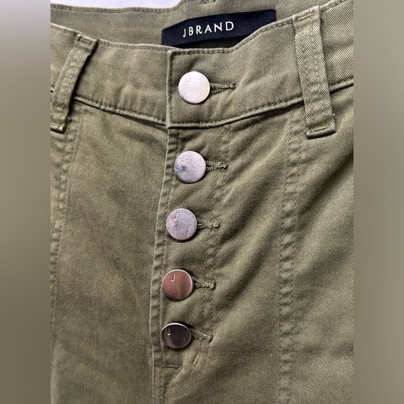 J BRAND Olive green button fly‎ straight leg pants size 6 - Picture 8 of 12